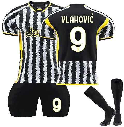 Generic Maglie da Calcio per Bambino e Adulti, Maglia Calcio 2023 2024, Numero 7, 9 Completo Calcio con Calze, T-Shirt Pantaloncini di Calcio da Bambino Uomo