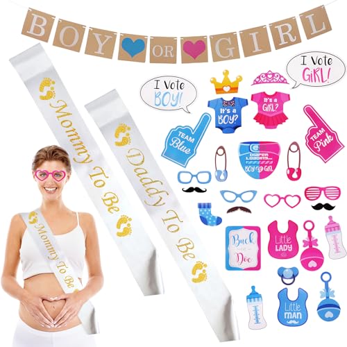 Dbuwqips 33 Pezzi Baby Shower Baby Shower Decorazioni Baby Shower Girl Baby Girl Baby Shower Boy Per la Decorazione del Partito del Bambino Neonato Ragazzo Ragazza