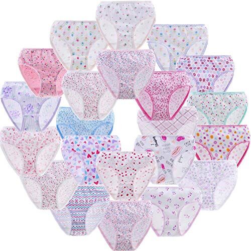 Anntry Bambine 12 Pezzi Slip Morbidi Bambini Confortevoli Biancheria Intima di Cotone Mutandine Assortiti 2-12 Anni (Mutandine-Casuale 6 Pezzi, 4-6 Anni)