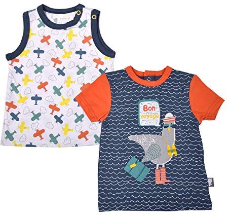 Petit Béguin Top + T-shirt da bambino Riviera Boy, taglia 24 mesi (92 cm)