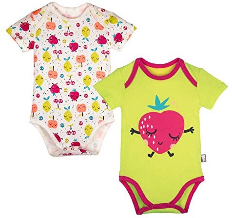 Petit Béguin Set di 2 body a maniche corte Bambino Ragazza Fruity – Taglia – 3 mesi (62 cm)