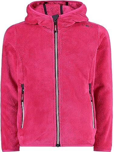 CMP Giacca in pile da bambini con cappuccio fisso, Fuxia, 104