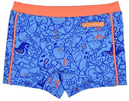 Petit Béguin Boxer da bagno per bambino, motivo: Hippo Punk, taglia 12 mesi, 80 cm, colore: blu