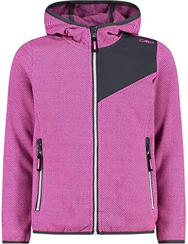 CMP Pile da bambini con cappuccio fisso, Purple Fluo-Titanio, 140