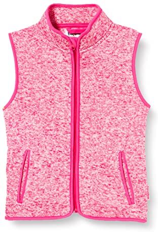 Playshoes Gilet in pile, Piano da esterno Unisex Bambini e ragazzi, pile rosa lavorato a maglia, 80