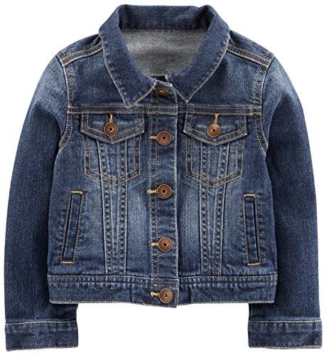 Simple Joys by Carter's Denim Jacket Giacca Leggera in Cotone, delavé Medio, 24 Mesi Bambine e Ragazze