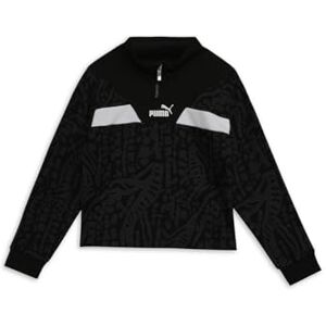 Puma Felpa da Bambina Power Hypernatural AOP con Mezza Zip FL G Puma Felpa da Bambina Power Hypernatural AOP con Mezza Zip FL G