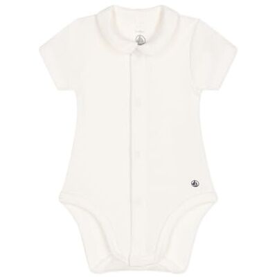 Petit Bateau A09fn, Body A Maniche Corte Con Colletto Unisex Bimbi 0-24, Bianco, 0 mesi Petit Bateau A09fn, Body A Maniche Corte Con Colletto Unisex Bimbi 0-24, Bianco, 0 mesi