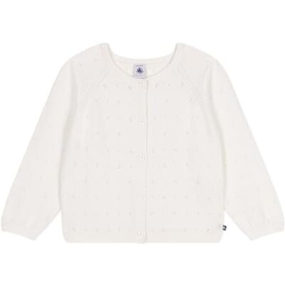 Petit Bateau A0cjn, Maglione Cardigan Bambina, Bianco, 3 Anni Petit Bateau A0cjn, Maglione Cardigan Bambina, Bianco, 3 Anni