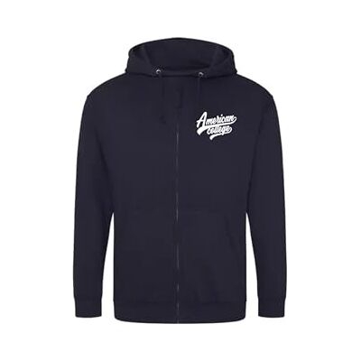 AMERICAN COLLEGE USA Felpe Maglioni Gilet e Hoodie Bambina Hooded Sweatshirt, Blu, 12 Anni Unisex Kids AMERICAN COLLEGE USA Felpe Maglioni Gilet e Hoodie Bambina Hooded Sweatshirt, Blu, 12 Anni Unisex Kids
