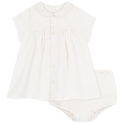 Petit Bateau Abbigliamento Giorno Bambino Ragazza, Marshmallow, 6 Mesi Petit Bateau Abbigliamento Giorno Bambino Ragazza, Marshmallow, 6 Mesi