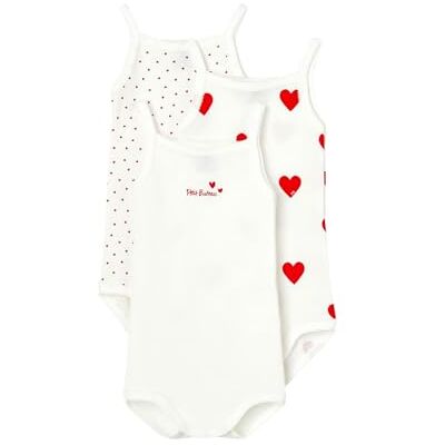 Petit Bateau , Body con spalline (Pacco da 3) Bimba 0-24, Variante 1, 4 anni Petit Bateau , Body con spalline (Pacco da 3) Bimba 0-24, Variante 1, 4 anni