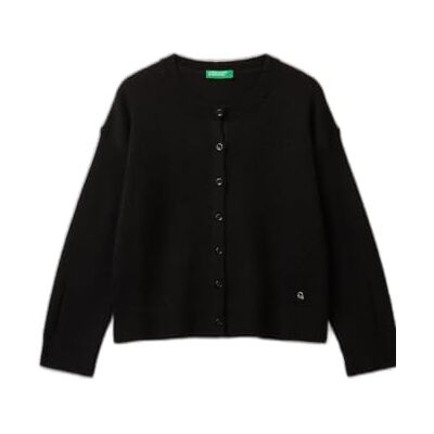 United Colors Of Benetton Maglia Coreana M/L Maglione Cardigan, Nero, 140 Bambina United Colors Of Benetton Maglia Coreana M/L Maglione Cardigan, Nero, 140 Bambina