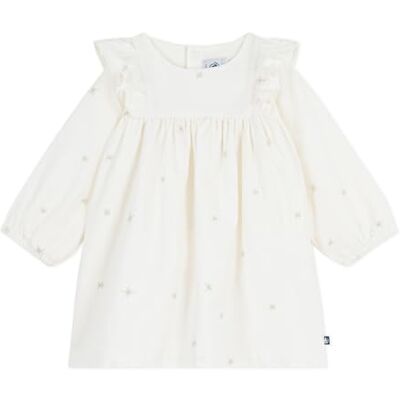 Petit Bateau Abito da Bambina in Velluto a Manica Lunga Ricamato A0e6901 Abito da Bambina (Confezione da 1), Ecru Grigio, 24 Mesi Petit Bateau Abito da Bambina in Velluto a Manica Lunga Ricamato A0e6901 Abito da Bambina (Confezione da 1), Ecru Grigio, 24 Mesi