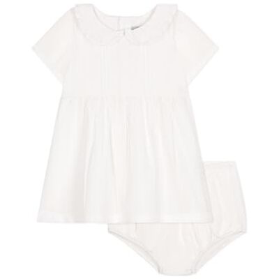 Petit Bateau A0cll, Abito A Maniche Corte E Bloomer Bimba 0-24, Bianco, 24 Mesi Petit Bateau A0cll, Abito A Maniche Corte E Bloomer Bimba 0-24, Bianco, 24 Mesi