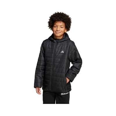 Adidas Unisex Bambini ESSENTIALS LIGHT PADDED JACKET, black/REFLECTIVE SILVER, 6-7 Years Adidas Unisex Bambini ESSENTIALS LIGHT PADDED JACKET, black/REFLECTIVE SILVER, 6-7 Years