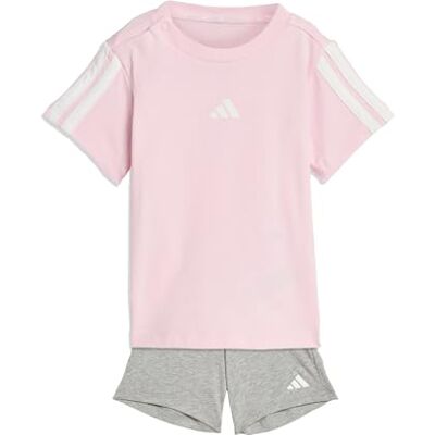 Adidas Mixte bébé ESSENTIALS T-SHIRT SET, clear pink/white/white, 3-6 Months Adidas Mixte bébé ESSENTIALS T-SHIRT SET, clear pink/white/white, 3-6 Months