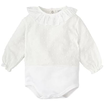 BABIDU Body Neonato a Maniche Lunghe 100% Cotone Plumetti, Tutina Morbido Tessuto Traspirante Pelle Sensibile Ipoallergenica, Body con Collo a Volant, Abbigliamento Unisex per Neonato e Bambina BABIDU Body Neonato a Maniche Lunghe 100% Cotone Plumetti, Tutina Morbido Tessuto Traspirante Pelle Sensibile Ipoallergenica, Body con Collo a Volant, Abbigliamento Unisex per Neonato e Bambina
