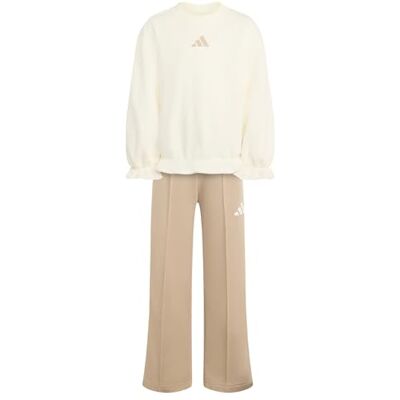 Adidas Bambine e ragazze Seasonals Ruffles Sweatset Little Girls Track_Suit, off white/white, 7-8 Years Adidas Bambine e ragazze Seasonals Ruffles Sweatset Little Girls Track_Suit, off white/white, 7-8 Years