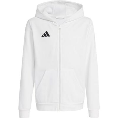Adidas Unisex Bambini e Ragazzi Entrada26 Full Zip Hoodie Kids Sweatshirt, White/Black, 11-12 Years Adidas Unisex Bambini e Ragazzi Entrada26 Full Zip Hoodie Kids Sweatshirt, White/Black, 11-12 Years