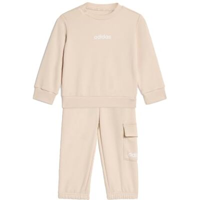 Adidas Mixte bébé ESSENTIALS LINEAR LOGO JOGGER, Crystal Linen/white, 0-3 Months Adidas Mixte bébé ESSENTIALS LINEAR LOGO JOGGER, Crystal Linen/white, 0-3 Months