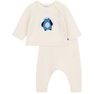 Petit Bateau Set 2 pezzi bambino lavorato a maglia, stampa pinguino Petit Bateau Set 2 pezzi bambino lavorato a maglia, stampa pinguino