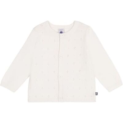 Petit Bateau A0cep, Maglione Cardigan Bimba 0-24, Bianco, 12 Mesi Petit Bateau A0cep, Maglione Cardigan Bimba 0-24, Bianco, 12 Mesi