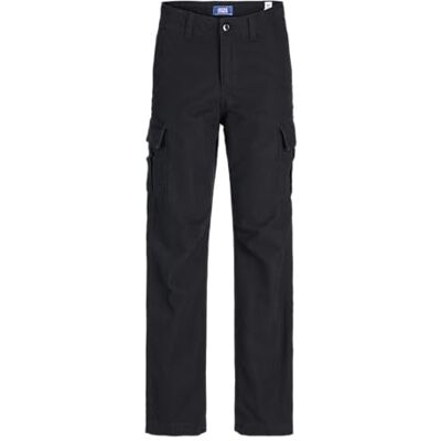 Jack & Jones JPSTKANE JJBARKLEY Cargo Pant Noos MNI, Pantaloni Cargo Bambino, Black, Jack & Jones JPSTKANE JJBARKLEY Cargo Pant Noos MNI, Pantaloni Cargo Bambino, Black,