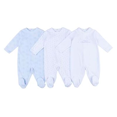 Prénatal , Set 3 Tutine in Morbida Ciniglia con comoda Apertura, Adatte alla Stagione Invernale, Neonato/Neonata Prénatal , Set 3 Tutine in Morbida Ciniglia con comoda Apertura, Adatte alla Stagione Invernale, Neonato/Neonata