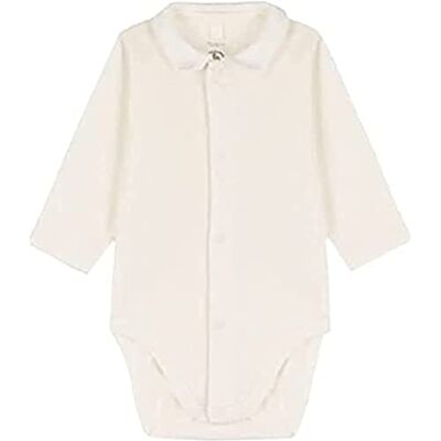Petit Bateau , Body manica lunga con colletto Unisex Bimbi 0-24, Bianco Marshmallow, 6 mesi Petit Bateau , Body manica lunga con colletto Unisex Bimbi 0-24, Bianco Marshmallow, 6 mesi
