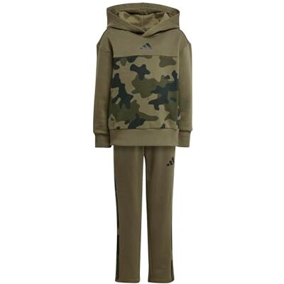 Adidas Mixte enfant Seasonal Essentials Little Kids Camo Fleece Jogger Set, olive strata/white, 5-6 Years Adidas Mixte enfant Seasonal Essentials Little Kids Camo Fleece Jogger Set, olive strata/white, 5-6 Years