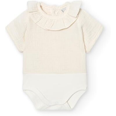 BABIDU Body Neonato Manica Corta 100% Cotone, Body Neonato in Tessuto Bambula con Collo a Volant, Morbido Traspirante e Ipoallergenico per Pelli Sensibili, Abbigliamento Unisex Neonato e Bambina BABIDU Body Neonato Manica Corta 100% Cotone, Body Neonato in Tessuto Bambula con Collo a Volant, Morbido Traspirante e Ipoallergenico per Pelli Sensibili, Abbigliamento Unisex Neonato e Bambina