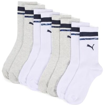 Puma Calze alte da bambino (confezione da 4) 27/30, White/Blue Puma Calze alte da bambino (confezione da 4) 27/30, White/Blue