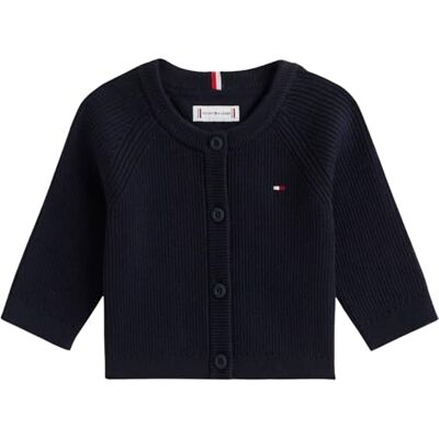 Tommy Hilfiger Newborn Essential Regular Cardigan LS KN0KN01846 Blue (Desert Sky) 12 Month Tommy Hilfiger Newborn Essential Regular Cardigan LS KN0KN01846 Blue (Desert Sky) 12 Month