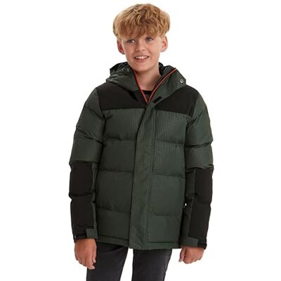 Killtec Boy's Giacca trapuntata/giacca outdoor con cappuccio KOW 31 BYS QLTD JCKT, verde acqua, 176, Killtec Boy's Giacca trapuntata/giacca outdoor con cappuccio KOW 31 BYS QLTD JCKT, verde acqua, 176,