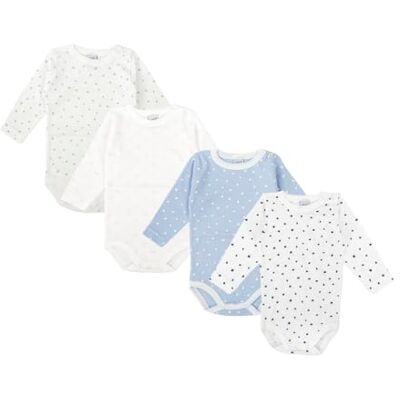 BABIDU Set 4 Body Neonato Manica Lunga Apertura Spalla – 100% Cotone, Morbidi e Traspiranti – Unisex Bambino e Bambina, Facile da Indossare, Made in Europe BABIDU Set 4 Body Neonato Manica Lunga Apertura Spalla – 100% Cotone, Morbidi e Traspiranti – Unisex Bambino e Bambina, Facile da Indossare, Made in Europe