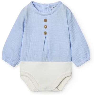 BABIDU Body Neonato a Maniche Lunghe in 100% Cotone, Body Neonato Realizzato in Morbido Tessuto Bambula, Traspirante e Ipoallergenico per Pelli Sensibili, Chiusura con Bottoni BABIDU Body Neonato a Maniche Lunghe in 100% Cotone, Body Neonato Realizzato in Morbido Tessuto Bambula, Traspirante e Ipoallergenico per Pelli Sensibili, Chiusura con Bottoni