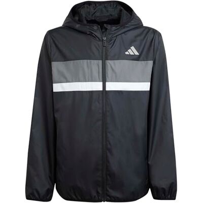 Adidas Mixte enfant TIBERIO WINDBREAKER, black/grey four/white, 9-10 Years Adidas Mixte enfant TIBERIO WINDBREAKER, black/grey four/white, 9-10 Years