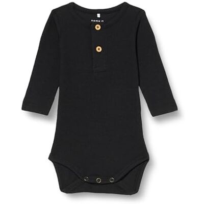 NAME IT Nbmkab Ls Body Noos, Body Bimbo 0-24, Nero, 74 NAME IT Nbmkab Ls Body Noos, Body Bimbo 0-24, Nero, 74
