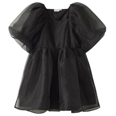 NAME IT Nkfrulla SS Dress, Nero, 152 Bambina NAME IT Nkfrulla SS Dress, Nero, 152 Bambina