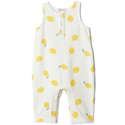 Amazon Essentials x Sofia Grainge Tutina Leggera in French Terry Senza Maniche Unisex Bambini e ragazzi, Avorio Grande Limone, 24 mesi Amazon Essentials x Sofia Grainge Tutina Leggera in French Terry Senza Maniche Unisex Bambini e ragazzi, Avorio Grande Limone, 24 mesi