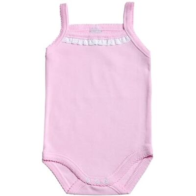 BABIDU Body Neonato con Spalline Sottili, 100% Cotone Morbido e Traspirante, Tutina Neonata con Volant, Comodo Abbigliamento da Primo Indossamento, Body Senza Maniche, Perfetto per l'Uso Estivo BABIDU Body Neonato con Spalline Sottili, 100% Cotone Morbido e Traspirante, Tutina Neonata con Volant, Comodo Abbigliamento da Primo Indossamento, Body Senza Maniche, Perfetto per l'Uso Estivo