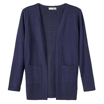 NAME IT Nkfvicti LS Knit Card L Noos Pullover da Ragazza, Zaffiro Scuro., 134 cm NAME IT Nkfvicti LS Knit Card L Noos Pullover da Ragazza, Zaffiro Scuro., 134 cm