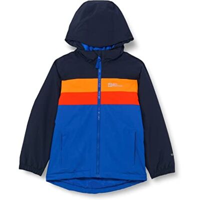 Jack Wolfskin Four Lakes Jacket Kids, Cappotto Unisex, Active Blue, Jack Wolfskin Four Lakes Jacket Kids, Cappotto Unisex, Active Blue,