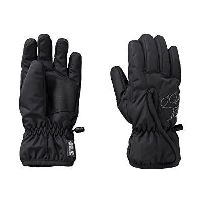 Jack Wolfskin Guanti unisex per bambini, Easy Entry Glove K, nero, 140 Jack Wolfskin Guanti unisex per bambini, Easy Entry Glove K, nero, 140