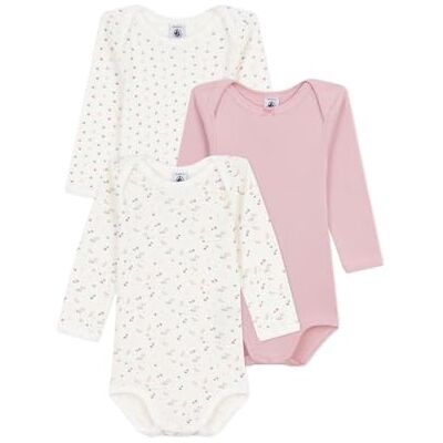 Petit Bateau Set di body a maniche lunghe in cotone con stampa floreale per neonato, 00, biancheria intima da giorno per bambine (confezione da 3), Multicolore, 12 mesi Petit Bateau Set di body a maniche lunghe in cotone con stampa floreale per neonato, 00, biancheria intima da giorno per bambine (confezione da 3), Multicolore, 12 mesi