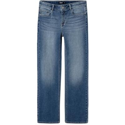 NAME IT NLFTARIANNES DNM LW Straight Pant Noos, Jeans Dritti Bambina, Dark Blue Denim, NAME IT NLFTARIANNES DNM LW Straight Pant Noos, Jeans Dritti Bambina, Dark Blue Denim,