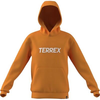 Adidas Mixte Enfant Terrex Kids Multi Logo Hoodie, Pure Tangerine, 11-12 Years Adidas Mixte Enfant Terrex Kids Multi Logo Hoodie, Pure Tangerine, 11-12 Years