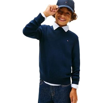 Tommy Hilfiger Maglione da Bambino in Lana di Agnello CN KB0KB10348 Altri Maglioni, Blu (Dark Night Navy), 3 Anni, Blu (Dark Night Navy), 3 Anni Tommy Hilfiger Maglione da Bambino in Lana di Agnello CN KB0KB10348 Altri Maglioni, Blu (Dark Night Navy), 3 Anni, Blu (Dark Night Navy), 3 Anni