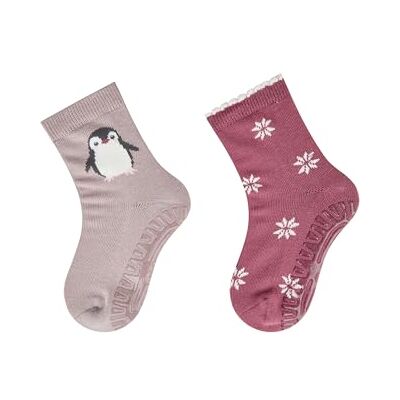 Sterntaler Fliesen Flitzer Air Calzini antiscivolo per bambini, con motivo pinguino e fiocchi di neve, interno in spugna, suola antiscivolo permeabile all'aria, colore tortora, taglia 26 Sterntaler Fliesen Flitzer Air Calzini antiscivolo per bambini, con motivo pinguino e fiocchi di neve, interno in spugna, suola antiscivolo permeabile all'aria, colore tortora, taglia 26